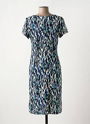 Robe mi-longue imprimé fantaisie manches courtes bleu WHITE STUFF femme