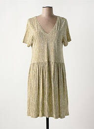 Robe mi-longue imprimé fantaisie manches courtes vert HARRIS WILSON femme
