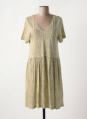 Robe mi-longue coupe évasée manches courtes vert HARRIS WILSON femme