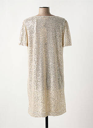 Robe courte coupe fluide manches courtes beige GRACE & MILA femme