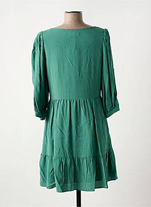 Robe courte manches 3/4 manches 3/4 vert DES PETITS HAUTS femme