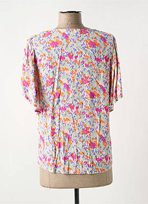 Blouse imprimé fleurs manches courtes rose DES PETITS HAUTS femme