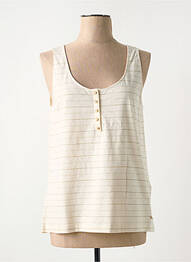 Débardeur stretch sans manche beige DES PETITS HAUTS femme