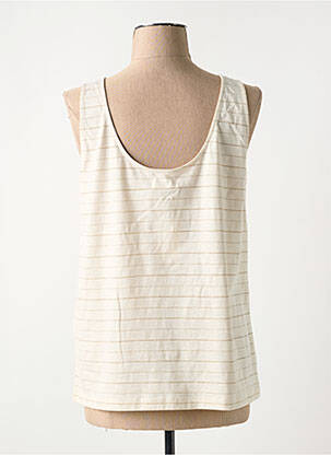 Débardeur stretch sans manche beige DES PETITS HAUTS femme