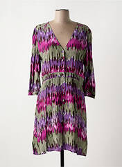 Robe courte violet LA PETITE ETOILE pour femme seconde vue