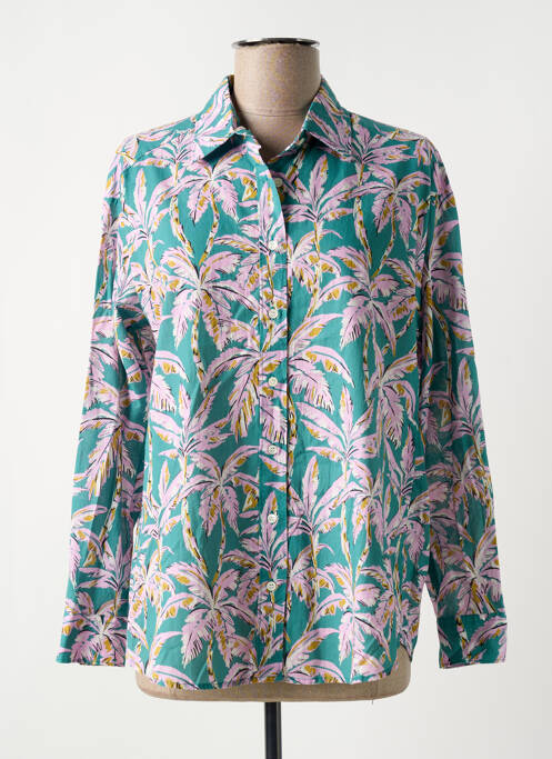 Chemisier coupe cintrée manches longues vert HARTFORD femme