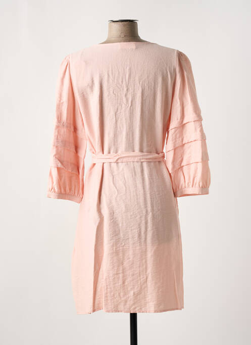 Robe mi-longue rose DES PETITS HAUTS pour femme