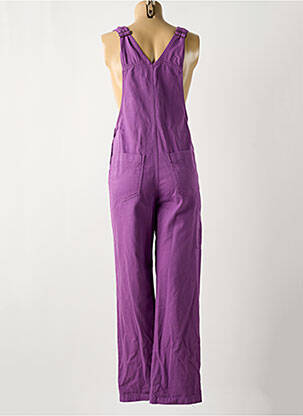 Salopette coupe droite fines bretelles violet YERSE femme