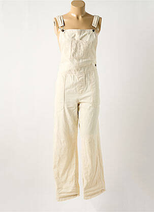 Salopette coupe droite fines bretelles beige YERSE femme