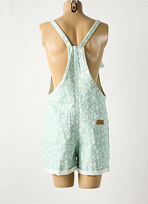 Salopette fermeture boutonnée sur le devant fines bretelles vert HAPPY femme