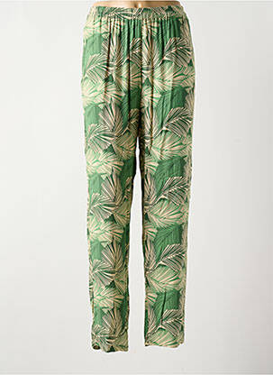 Pantalon droit taille élastique taille normale vert HARTFORD femme