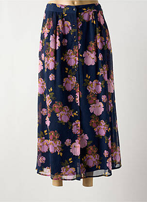 Jupe longue tissage crêpe bleu LA PETITE ETOILE femme
