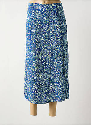 Jupe longue tissage crêpe bleu HARRIS WILSON femme