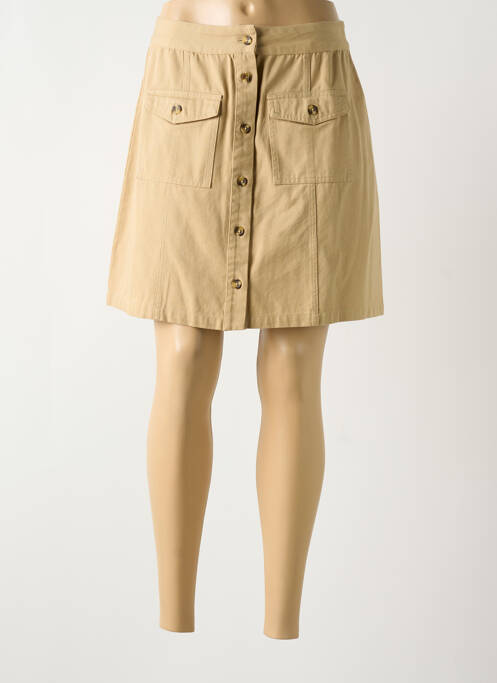 Jupe courte beige LA PETITE ETOILE pour femme