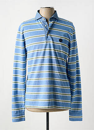 Polo manches longues manches longues bleu FACONNABLE homme