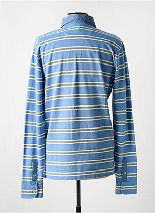 Polo manches longues manches longues bleu FACONNABLE homme