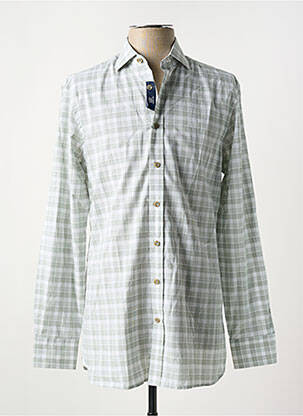 Chemise manches longues imprimé carreaux vert HACKETT homme