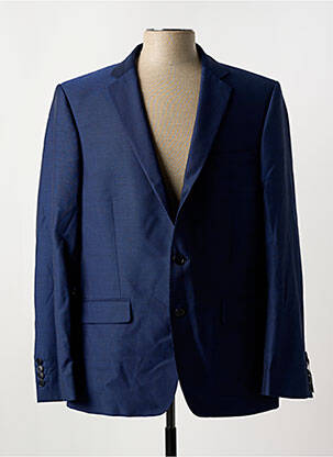 Blazer tissage chiné bleu AZZARO homme