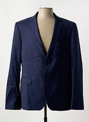 Blazer finition intérieure doublure imprimée bleu AZZARO homme