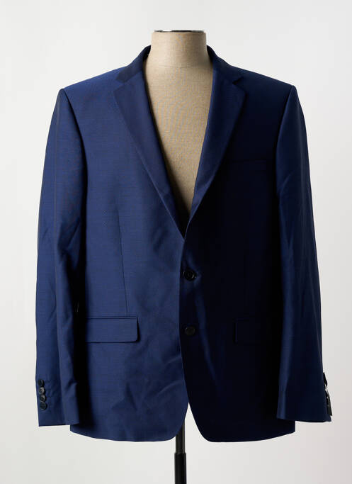 Blazer tissage chiné bleu AZZARO homme