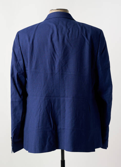 Blazer tissage chiné bleu AZZARO homme