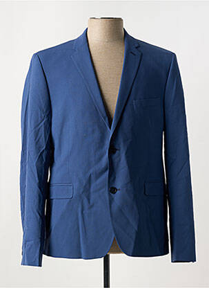 Blazer finition intérieure doublure imprimée bleu AZZARO homme