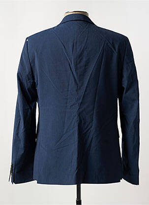 Blazer finition intérieure doublure imprimée bleu AZZARO homme