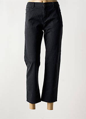Jeans coupe droite stretch taille normale noir ACQUAVERDE femme