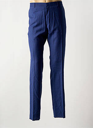 Pantalon slim tissage chiné taille normale bleu AZZARO homme