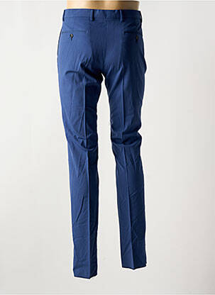 Pantalon slim fermeture zippée sous rabat avec crochet taille normale bleu AZZARO homme