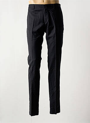 Pantalon slim taille à pinces taille haute noir AZZARO homme