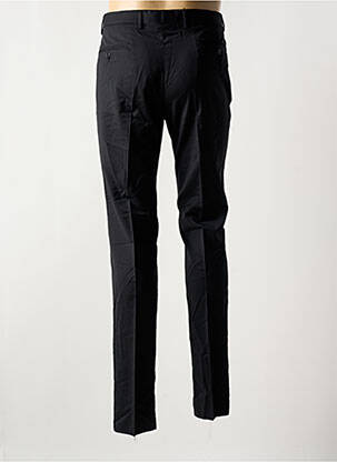 Pantalon slim taille à pinces taille haute noir AZZARO homme