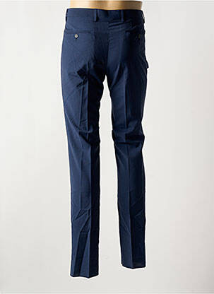 Pantalon slim taille à pinces taille haute bleu AZZARO homme