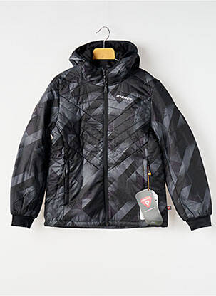 Doudoune coupe droite a capuche noir ZIENER enfant
