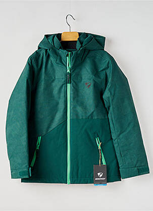 Doudoune tissage imperméable a capuche vert ZIENER garçon