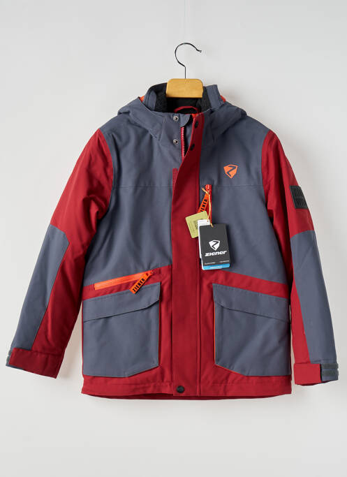 Doudoune coupe droite a capuche rouge ZIENER enfant