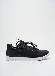 Baskets matière lisse talon plat jusqu'à 3cm noir ISOTONER femme