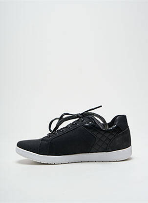 Baskets matière lisse talon plat jusqu'à 3cm noir ISOTONER femme