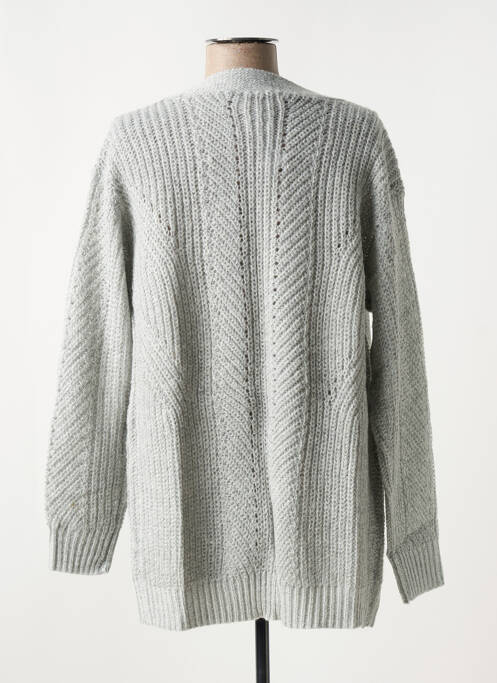 Gilet manches longues gris LINEA TESINI pour femme