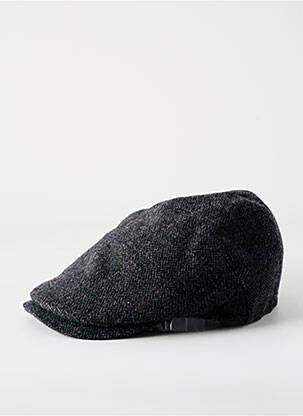 Casquette imprimé carreaux gris MADE IN ITALY homme