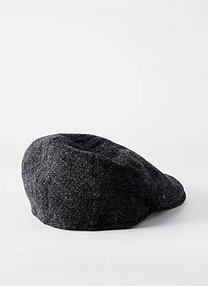 Casquette imprimé carreaux gris MADE IN ITALY homme