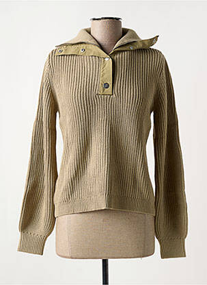 Pull coupe cintrée manches longues vert HEINE femme