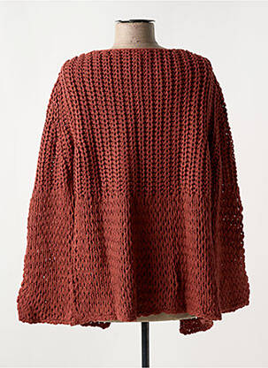 Gilet manches longues coupe cintrée marron HEINE femme