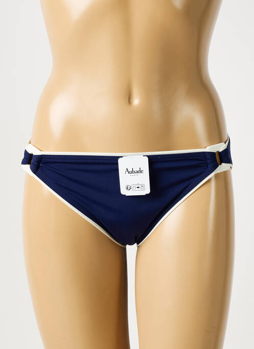 Bas de maillot de bain effet matière satinée culotte bleu AUBADE femme
