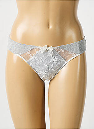 Tanga stretch gris BARBARA femme
