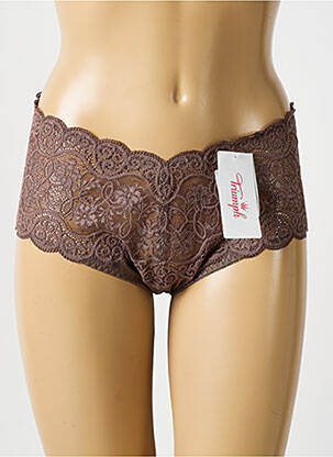 Culotte tissage satiné marron TRIUMPH femme