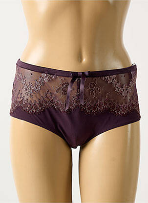 Shorty effet matière satinée violet MARIE JO femme