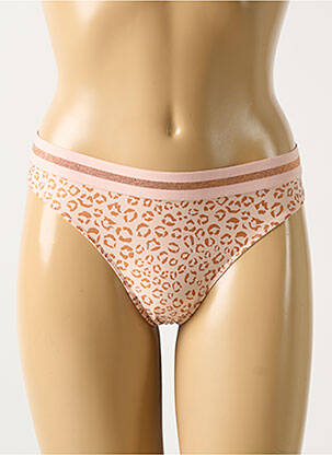 Tanga effet matière satinée rose MARIE JO femme