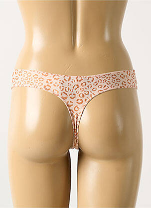 Tanga effet matière satinée rose MARIE JO femme
