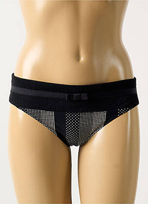 Tanga stretch noir MARIE JO femme